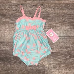 NWT Baby Girls Flamingo Swimsuit